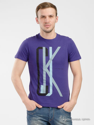 Футболка Calvin Klein Jeans, цвет фиолетовый