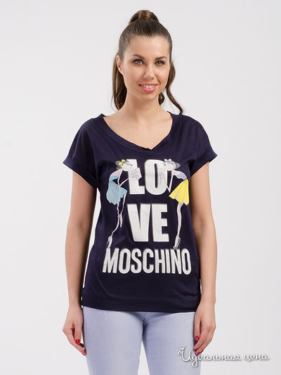 Футболка Love Moschino, цвет синий