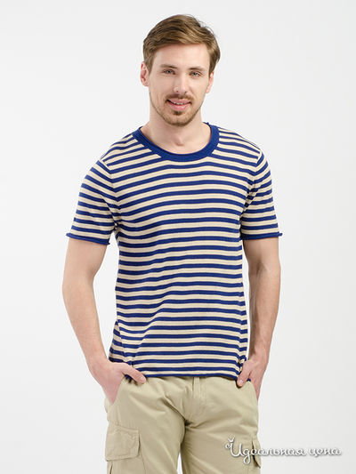 Футболка Love Moschino, цвет синий, бежевый