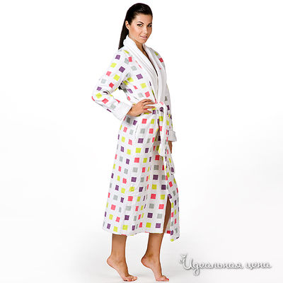 Халат Nic Club, цвет цвет бело-фиолетовый