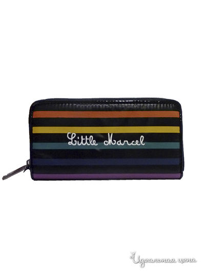 Бумажник Little Marcel, цвет черный, разноцветный, полоска