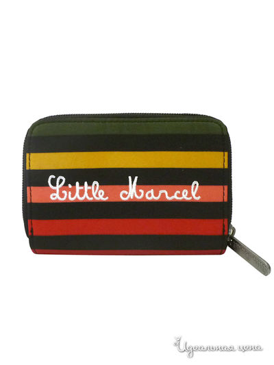 Бумажник Little Marcel, цвет черный, разноцветный, полоска