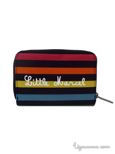 Бумажник Little Marcel, цвет черный, разноцветный, полоска