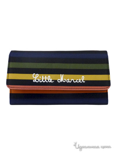 Бумажник Little Marcel, цвет черный, разноцветный, полоска