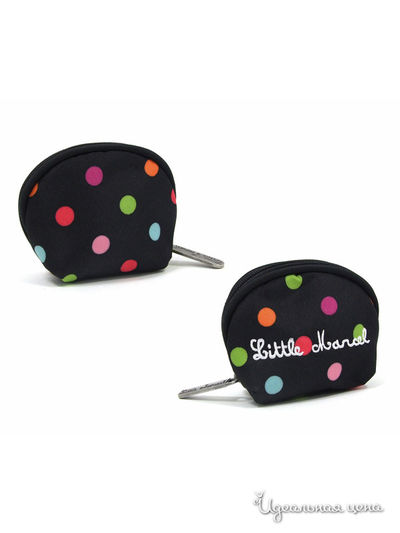 Кошелек Little Marcel, цвет черный, разноцветный, горошек