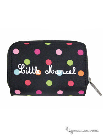 Кошелек Little Marcel, цвет черный, разноцветный, горошек