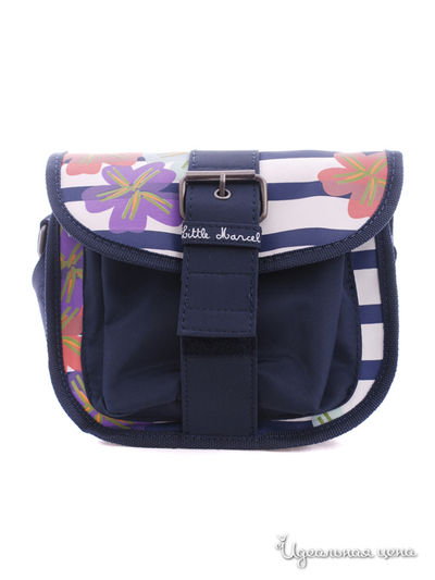 Сумка Little Marcel, цвет синий, белый, рисунок