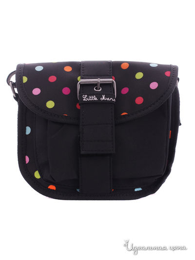 Сумка Little Marcel, цвет черный, разноцветный, горошек