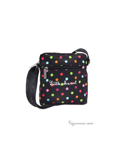 Сумка Little Marcel, цвет черный, зеленый, оранжевый