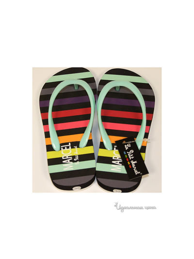 Вьетнамки Little Marcel, цвет бирюзовый