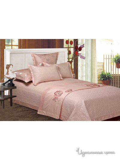 Комплект постельного белья Евро Valtery, цвет розовый