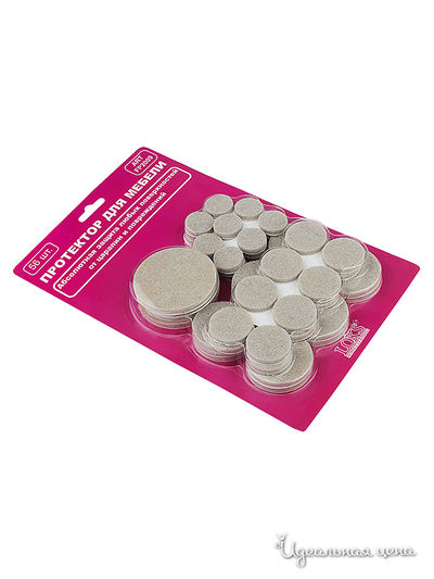 Набор самоклеящихся войлочных протекторов, 56 шт Loks, цвет бежевый