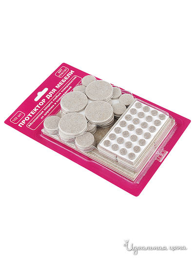 Набор самоклеящихся войлочных протекторов разной формы (102 шт) Loks, цвет бежевый