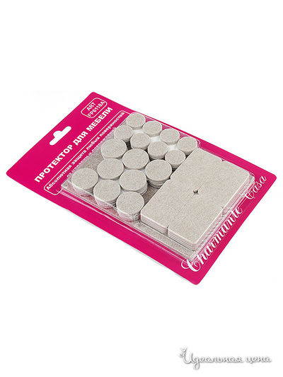 Набор самоклеящихся войлочных протекторов разной формы (42 шт) Loks, цвет бежевый