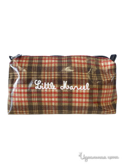 Пенал Little Marcel, цвет коричневый, красный, клетка