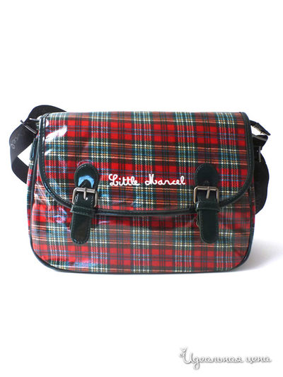 Сумка Little Marcel, цвет красный, черный, клетка