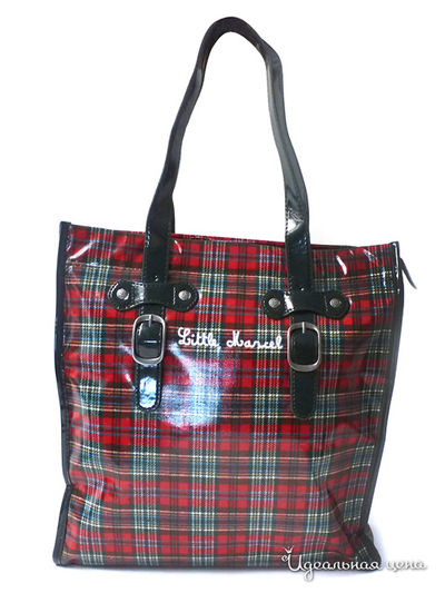 Сумка Little Marcel, цвет красный, черный, клетка