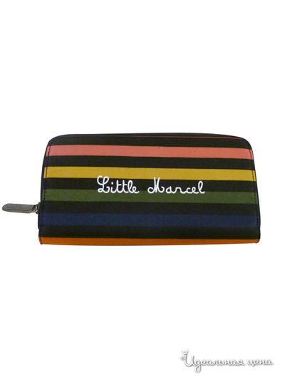 Бумажник Little Marcel, цвет черный, разноцветный, полоска
