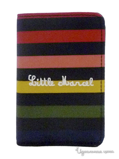 Визитница Little Marcel, цвет черный, разноцветный, полоска