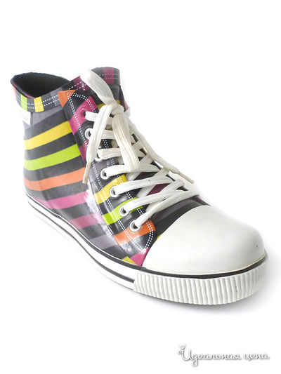 Резиновые сапоги Little Marcel, цвет белый, черный, розовый, зеленый