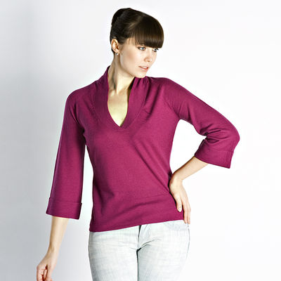 Пуловер Pezzo, цвет цвет малиновый