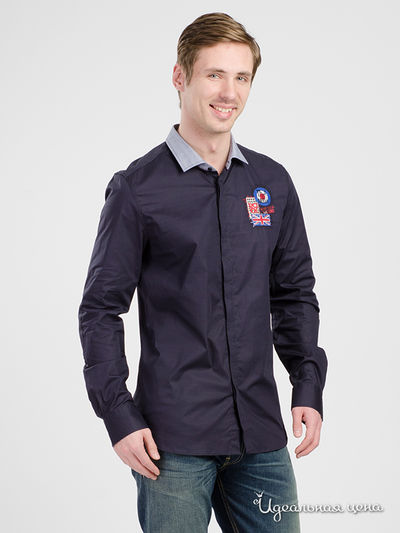 Рубашка Love Moschino, цвет темно-синий