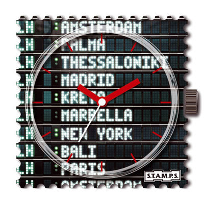 Часы Stamps, цвет цвет черный / белый