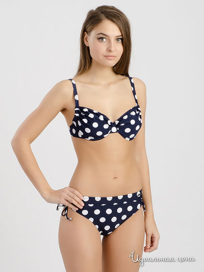 Купальник раздельный, чашка С Kalais, цвет темно-синий