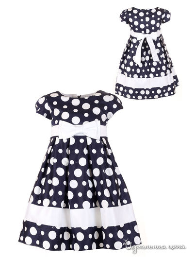 Платье M & D, цвет синий, белый