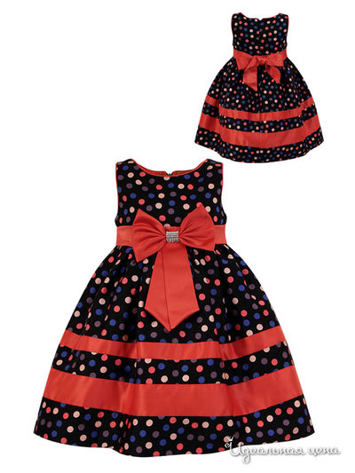 Платье M & D, цвет синий, красный