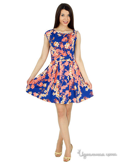 Платье Lindi Line, цвет синий,оранжевый