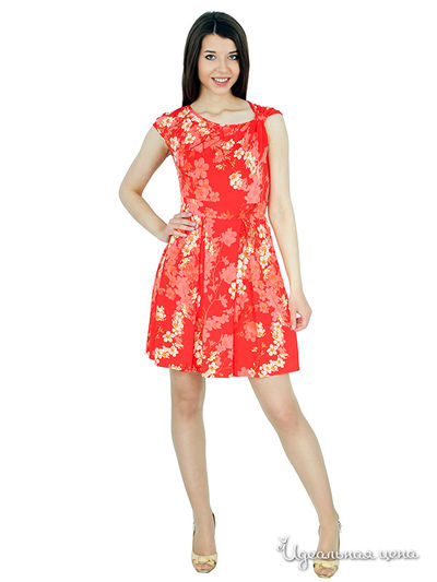 Платье Lindi Line, цвет красный,желтый