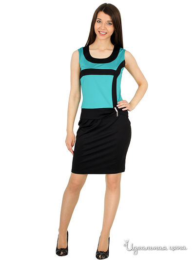 Платье Lindi Line, цвет черный,морская волна