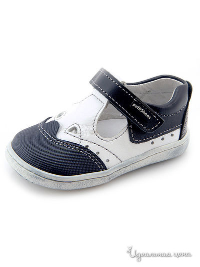 Полуботинки PetitShoes, цвет темно-синий, белый