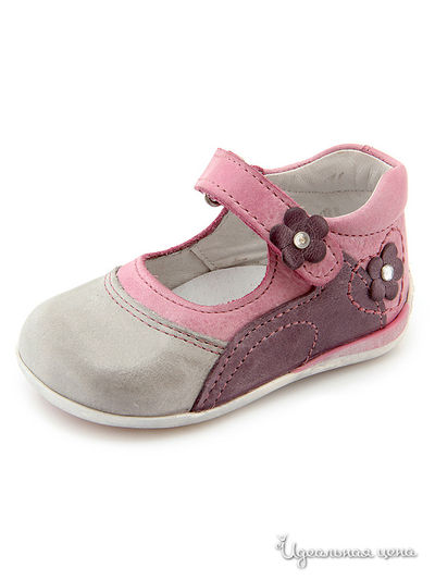 Туфли PetitShoes, цвет розовый, серый, лиловый