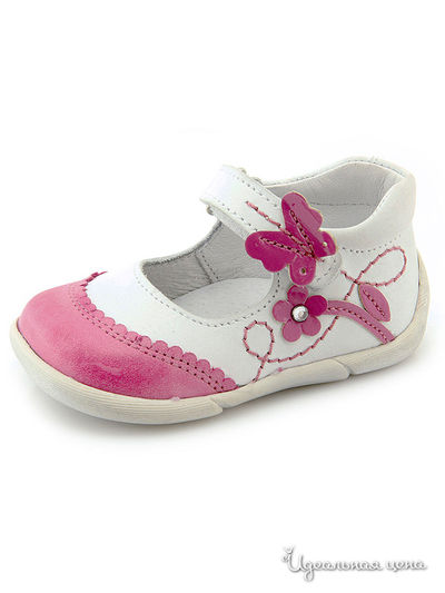 Туфли Petitshoes для девочки, цвет белый, розовый