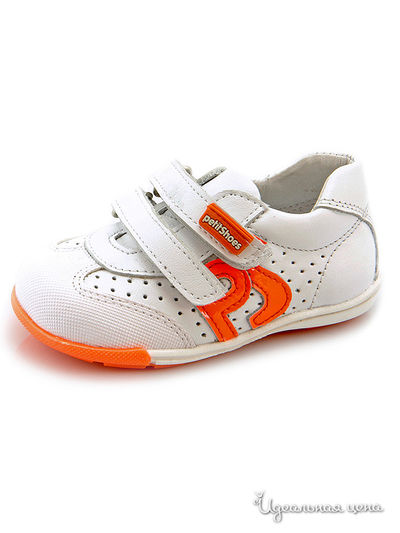Полуботинки PetitShoes, цвет белый, оранжевый