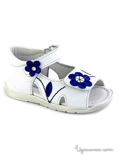 Босоножки PetitShoes, цвет белый, синий