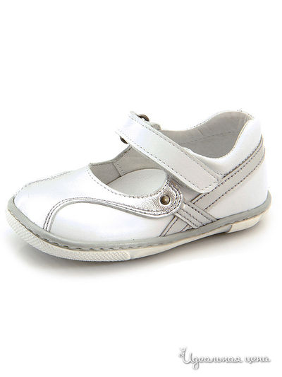 Туфли PetitShoes, цвет белый, серебряный