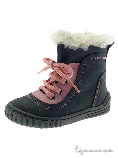 Полусапожки PetitShoes, цвет чёрный, розовый