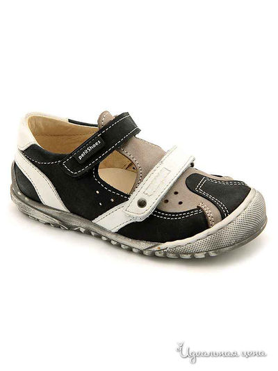 Полуботинки PetitShoes, цвет бежевый, чёрный, белый