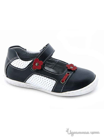 Туфли PetitShoes, цвет черный, белый, красный