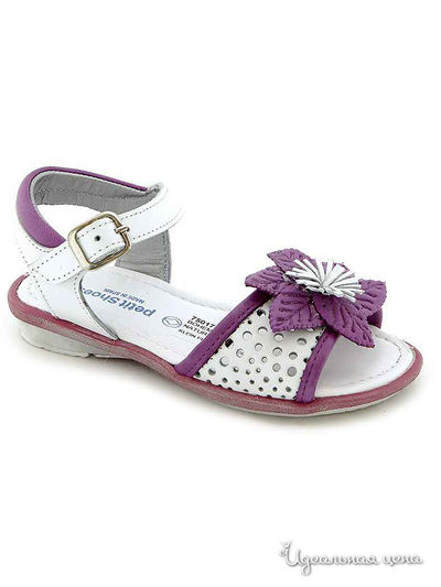 Босоножки PetitShoes, цвет белый, сиреневый