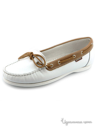 Мокасины PetitShoes, цвет белый, бежевый