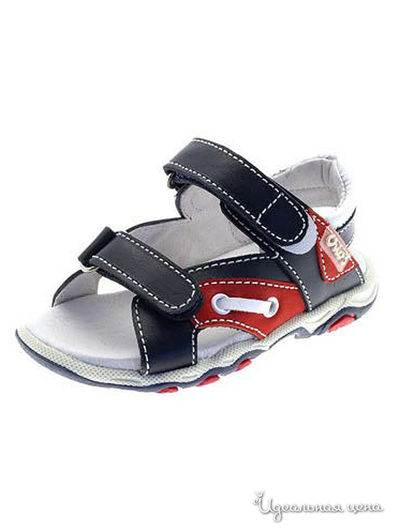 Босоножки PetitShoes, цвет черный, красный