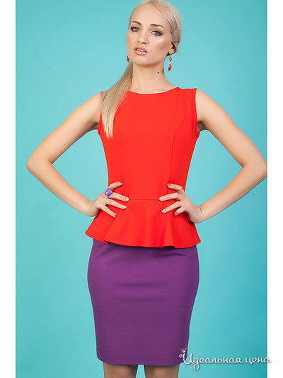 Платье Brandly, цвет красный, фиолетовый