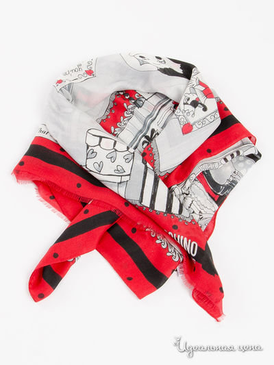 Палантин Moschino, цвет Красный