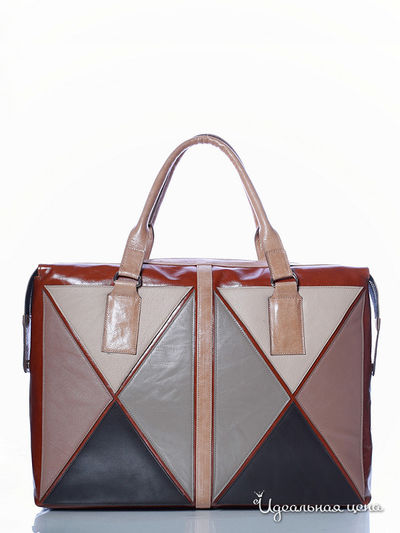 Сумка M.A.K.K.O., цвет коричневый беж рыжий