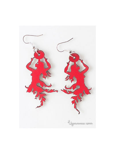 Серьги M.A.K.K.O., цвет красный