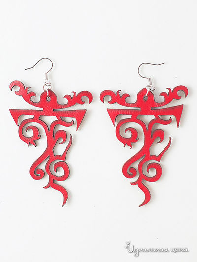 Серьги M.A.K.K.O., цвет красный